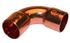 Raccord cuivre coude à souder grand rayon 90° femelle femelle diamètre 14 mm