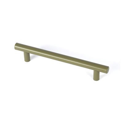 Poignée de meuble cylindrique inox vert olive entraxe 128 mm REI