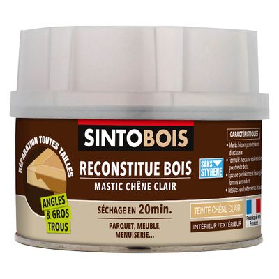 Mastic reconstituant chêne clair 190 gr SINTOBOIS