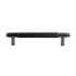 Poignée de meuble cylindrique aluminium noir mat entraxe 128 mm REI