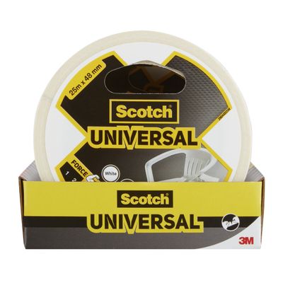 Ruban adhésif de réparation toile Universal blanc 25 m x 48 mm - SCOTCH