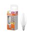 Ampoule LED E14 flamme dépolie 4W=470 lumens blanc chaud - OSRAM