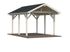 Carport en bois Robert double pente - 1 voiture - 17,3 m² hors-tout - Livraison à domicile incluse - PALMAKO