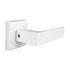 Poignée de porte sur rosaces carrées sans trou Loft blanc mat ALPERTEC