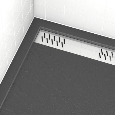 Receveur de douche 90x120 cm acrylique anthracite Pedra - AURLANE