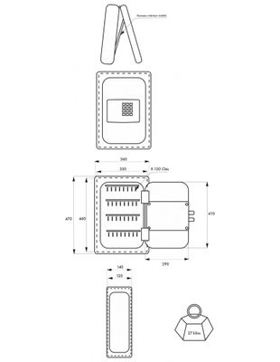 Armoire à clés à combinaison à poser Boyard 36 x 14 x 47 cm 2 pênes THIRARD