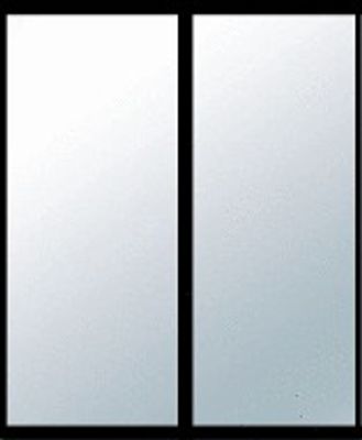 Verrière Louvre Profil Noir Sablé Vitrage Verre Clair L. 865 mm x H. 1125mm YKARIO
