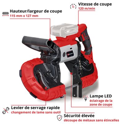 Scie à ruban sans fil 18 V TE-MB 18/127 Li (Solo) - EINHELL