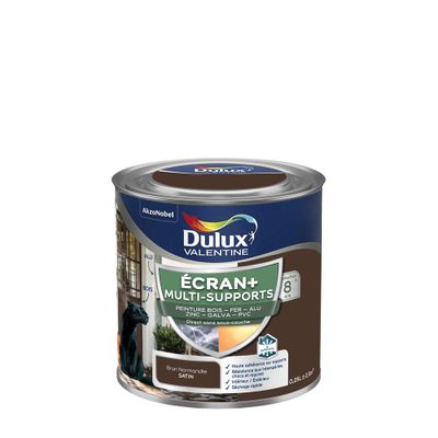 Peinture Ecran+ Multi-supports Satin Brun Normandie 250 mL - DULUX VALENTINE