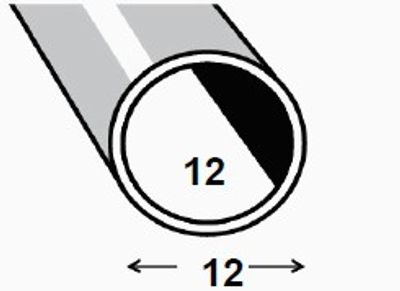 Tube rond aluminium brut 12 x 1 mm 1 m CQFD