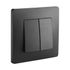 Interrupteur double va-et-vient noir Caly - DEBFLEX
