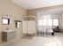 Accès d'angle avec portes de douche extensible Barbades sérigraphiée avec profilés alu blanc 80 x 100 x 190 cm