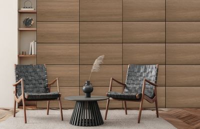 Panneau acoustique mural chêne foncé - 8 x 400 x 800 mm - LEITL