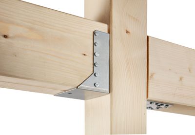 Support de poteau en U ailes intérieures 60 x 100 mm