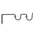 Support ouvert double en métal diam 20 mm Finition Noir brillant par 2 - MOBOIS