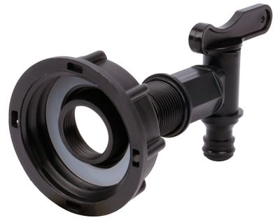 Kit adaptateur en plastique pour cuve de 1000L avec robinet plastique - BOUTTE