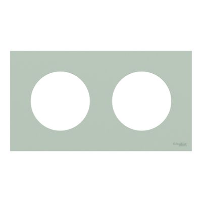Plaque de finition 2 postes Odace 2025 vert jade - SCHNEIDER ELECTRIC