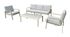 Salon de jardin BEAUPRÉ aluminium beige/gris 5 places avec coussins - PROLOISIRS