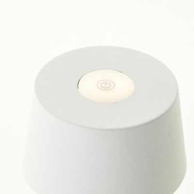 Lampe à poser extérieur rechargeable LED Jona blanc IP44 170 lumens blanc chaud - BRILLIANT