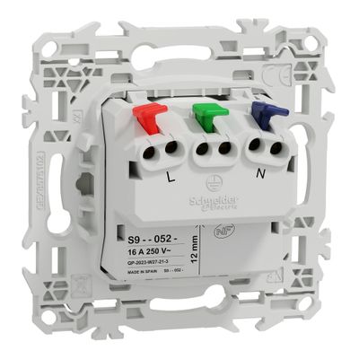 Prise affleurante 2 pôles + terre Odace 2025 blanc - SCHNEIDER ELECTRIC