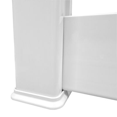 Cache pour platine de fixation pour poteau de clôture PVC blanc - Lot de 5 - MOREY