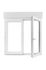 Fenêtre PVC blanc 2 vantaux volet roulant intégré H.95 x l.100 cm CLOSY