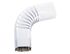 Coude latéral extérieur aluminium blanc 60 x 80 mm pour gouttière EDILIANS