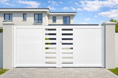 Portail battant PVC BALI l.3,00 x H.1,50 m blanc - MOREY