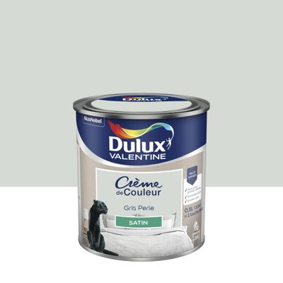 Peinture crème de couleur Gris Perle Satin 0,5 L - DULUX VALENTINE