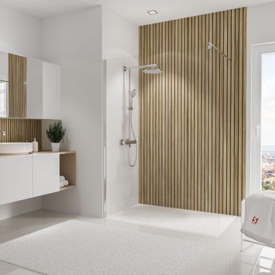 Panneau mural de douche 150x255 cm japandi vertical DécoDesign Décor - SCHULTE
