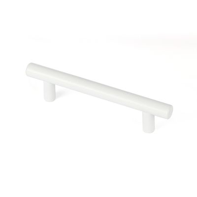 Poignée de meuble cylindrique inox blanc mat entraxe 96 mm REI