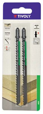 Lames de scie sauteuse pour bois tendre et aggloméré hauteur de coupe de 100 mm par 2 TIVOLY