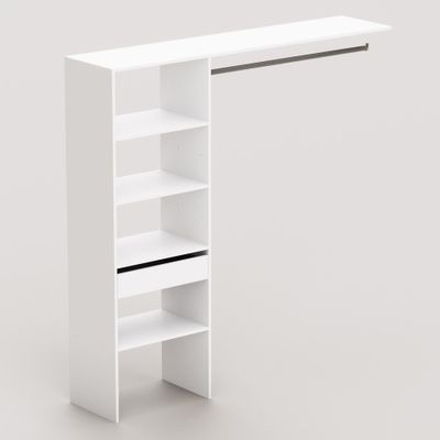 Kit de dressing EMA PLUS blanc 180 x 180 x 40 cm + 1 tiroir OFITRES