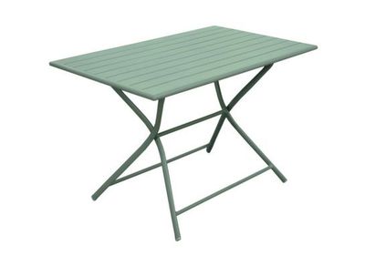 Table de jardin pliante GUERIDON aluminium amande 110 x 70 cm, Livraison à domicile incluse - PROLOISIRS