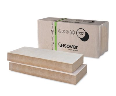 Panneau en fibre de bois Isonat Flex 55 - Épaisseur 100 mm - l.0,60 x 1,22 m ISOVER