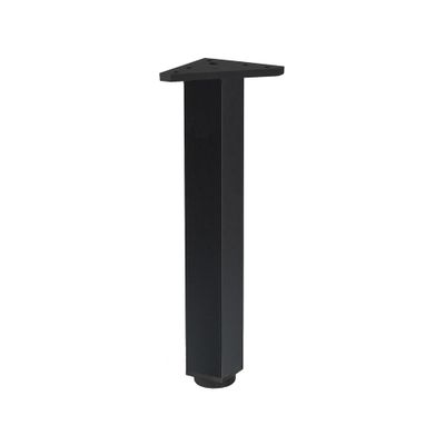 Pied carré 40 x 40 mm hauteur 300 mm noir mat REI