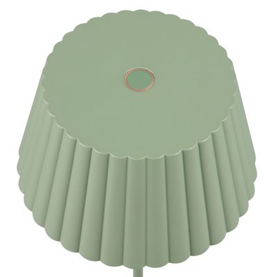 Lampe à poser extérieur rechargeable LED Suarez vert pistache IP44 200 lumens blanc chaud - REALITY