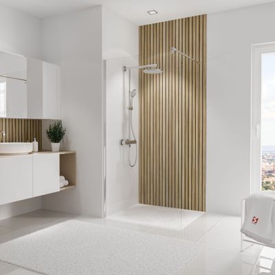 Panneau mural de douche 100x255 cm japandi vertical DécoDesign Décor - SCHULTE