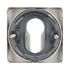 Rosaces de porte carrées à cylindre Mira aluminium nickel mat 50 x 50 mm ALPERTEC