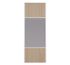 Porte de placard Miroir et Chêne Naturel Profil blanc H 248,5 x L 62,2 cm YNGENIO