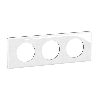Plaque de finition 3 postes Porcelaine blanc - Céliane LEGRAND