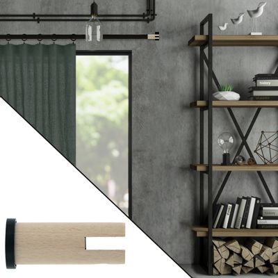 Embout déco fendu à visser en bois et métal diam 28 mm Finition Chêne clair - MOBOIS