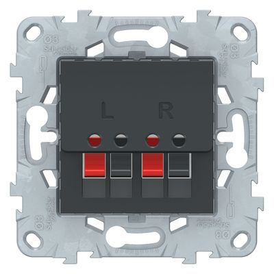Prise haut-parleurs anthracite - Unica SCHNEIDER ELECTRIC