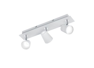 Réglette NARCOS métal blanc LED SMD 3x6,5W 600 lumens blanc chaud - TRIO