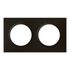 Plaque carrée 2 postes noire velours Dooxie LEGRAND