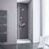 Porte de douche pivotante 90x192 cm profilé chrome verre transparent 5 mm NewStyle - SCHULTE