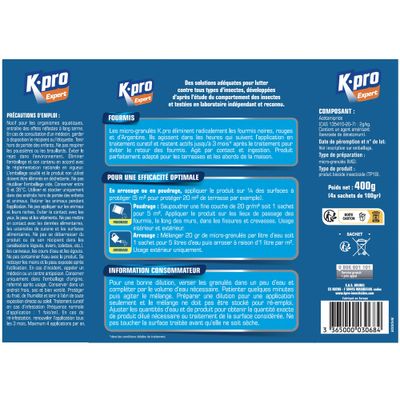 Anti-fourmis en granulés 400g - K-PRO