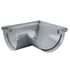 Angle universel gouttière ronde 90° dév.250 gris - FITT