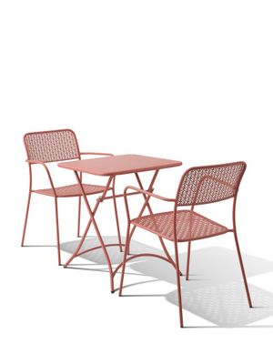 Salon de balcon PAON acier terracotta 2 places - BOCARNEA