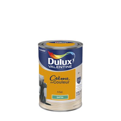 Peinture crème de couleur Miel Satin 1,25 L - DULUX VALENTINE